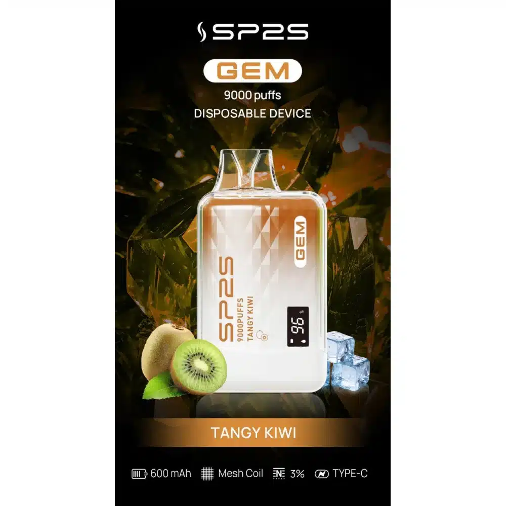SP2S GEM9000口拋棄式電子煙｜高清顯示屏｜持久煙感｜精緻設計